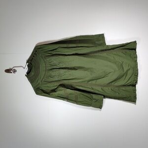J. Crew Cori High Neck Lace Shift Dress in green XS